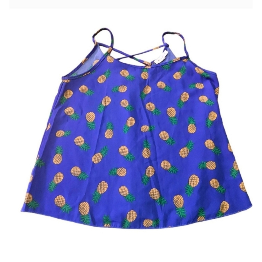 Miss Daisy Pineapple tank Blue Size M - Picture 7 of 7